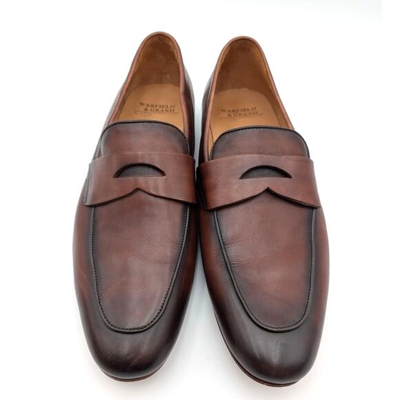 Warfield & Grand Carmel Apron Toe Derby Shoes Men's Brown Size US10 EU43 - Picture 11 of 13